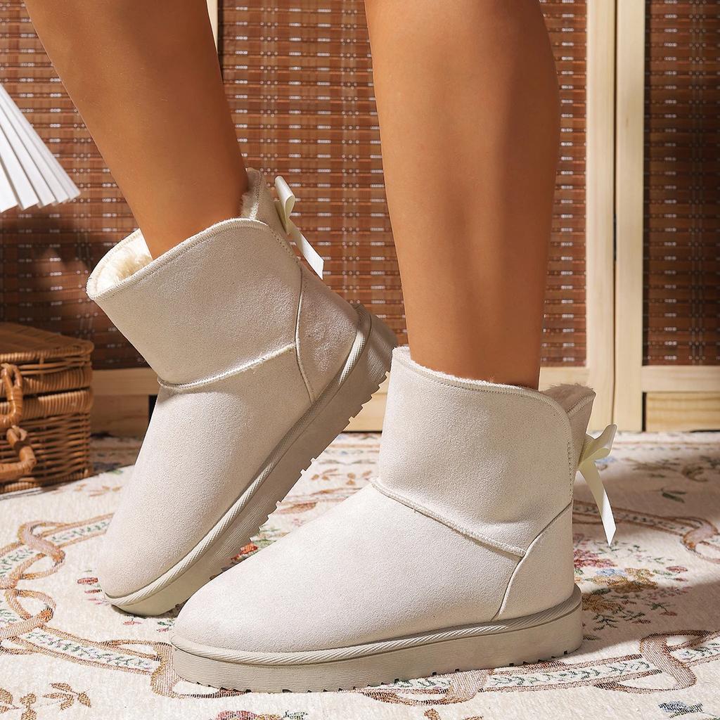 2025 New Women Snow Boots Outdoor Thick Plush Warm Ankle Boots Women Couples Non-Slip Fla Cotton Shoes Women Zapatos De Mujer