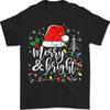 Merry And Bright Christmas Lights Xmas Santa Claus Tree Light For Men Women Tee
