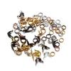 80PCS/Lot Alloy Lobster Clasp Jump Rings Connector Clasp Crimp End For Bracelet Necklace Chains DIY Jewelry Making Supplies