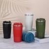 Creative 304 Stainless Steel Coffee Cup Vacuum Handy Vacuum Flask Portable Flip Car Office Gift Cup