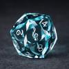 Original Large Star Pattern Diamond Cut Coc Running Dnd Dice Crystal Gemstone Dice Custom D20 Dice