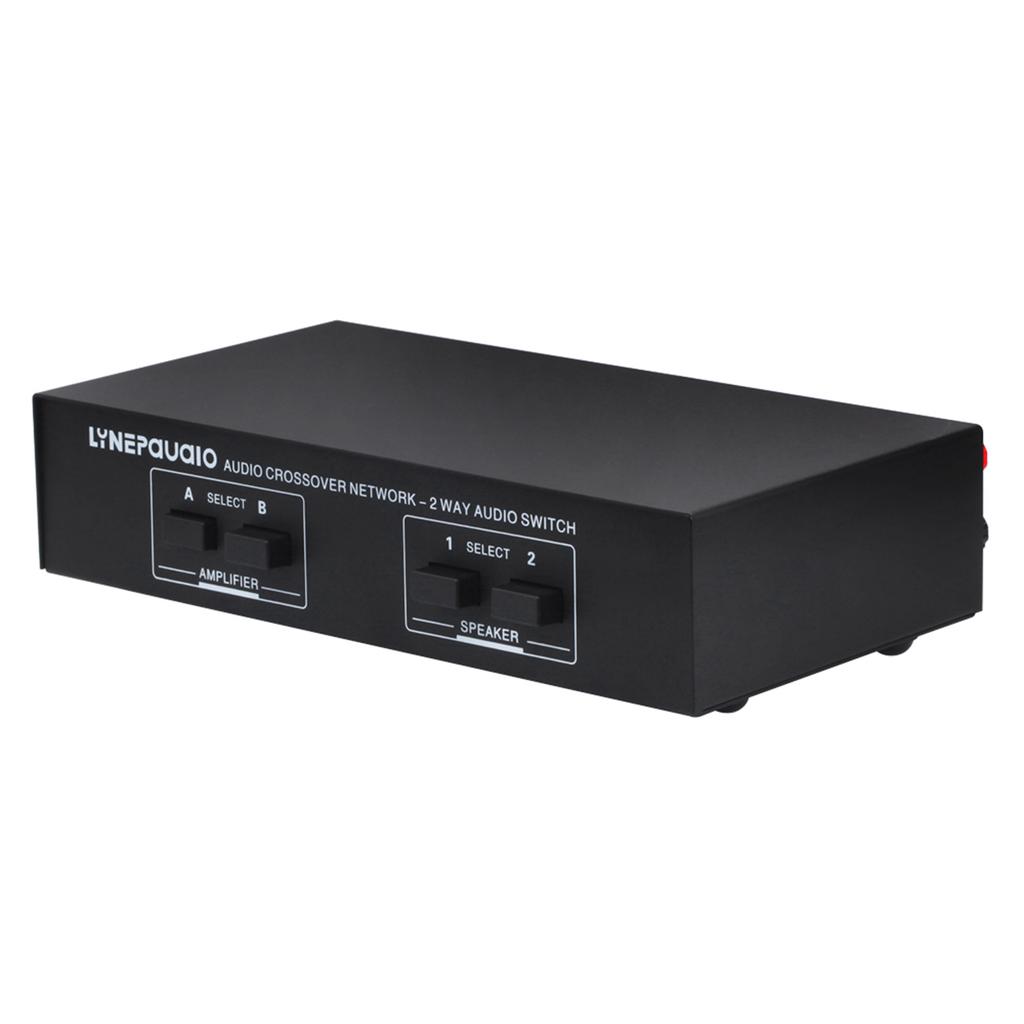 LINEPAUDIO 2 In 2 Out Speaker Selector Switch Audio Signal Switcher Power Amplifier Audio Receiver