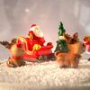 Resin Christmas Ornaments: Santa Claus & Elk Micro Landscape Decorations for Aquarium & New Year