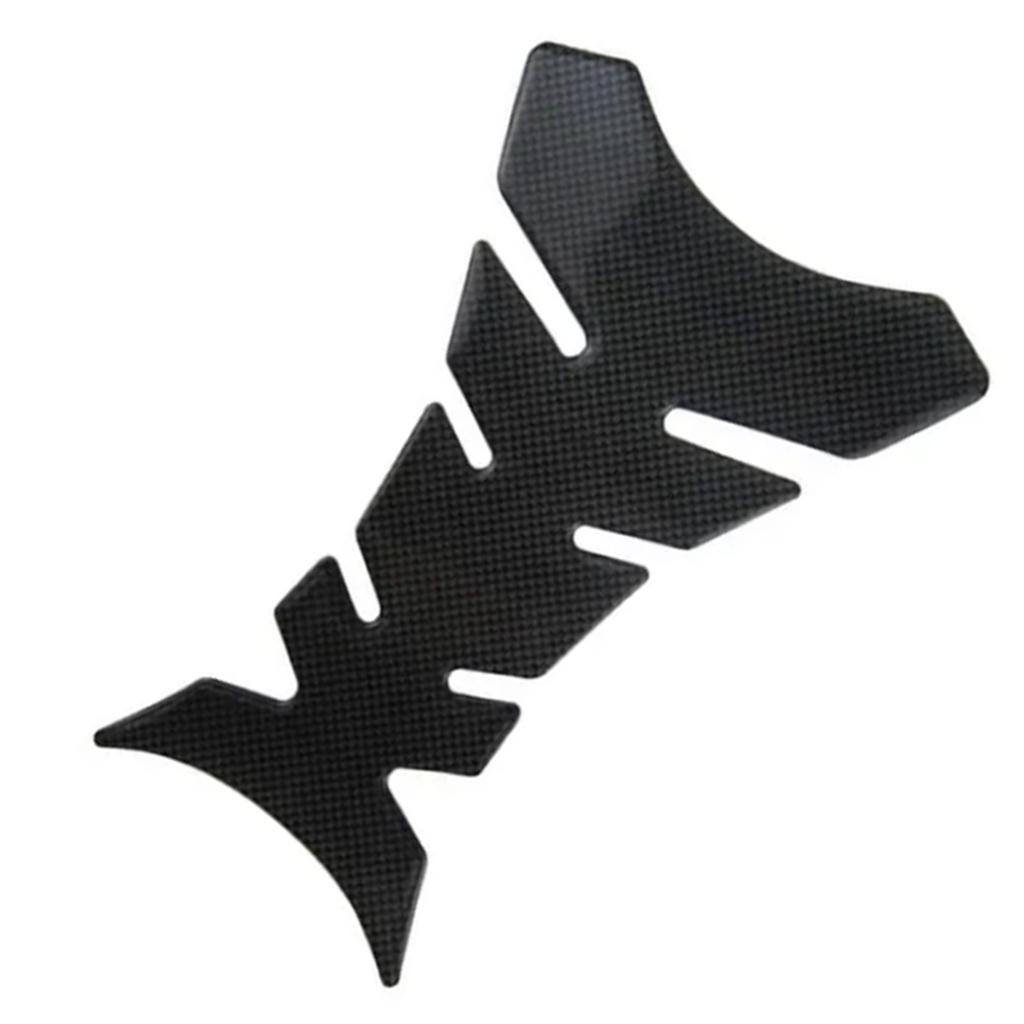 Motorcycle Fuel Tank Sticker Carbon Fiber Style Skull Shaped Gas Tank Protector Decal Pad