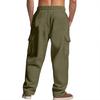 Men's Corduroy Seasonal Thin Breathable Workwear With Multiple Pockets And Loose Casual Wide-leg Pants