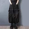 Plus Size Vintage High Waist Casual Loose Long Summer Wide Leg Pants Women Trousers