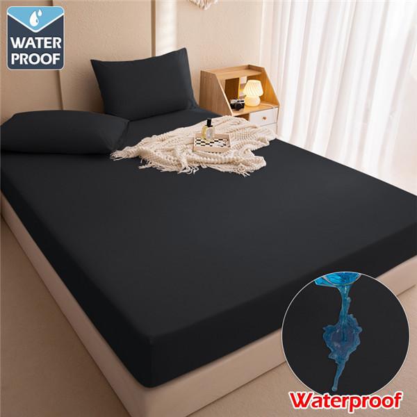 Elastic Band Fitted Bed Sheet Waterproof Bed Mattress Protector Pad Bed Double Couple Bedspread Multi Size Bed Sheet