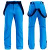 Couple's Solid Color Warm Thick Waterproof Pocket Strap Ski Pants For Men And Women