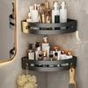 Resin Wall-Mounted Triangle Shelf, No-Drill Bathroom Storage Rack, Versatile Hanging Organizer for Toiletries and Accessories, Bathroom Organizers