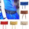 Fashion Women Dress Bowknot Faux Leather Lace Wide Decor Belt Girdle Waist Band