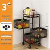 Rotating Multi-Layer Storage Rack for Fruits & Vegetables - No Installation Needed