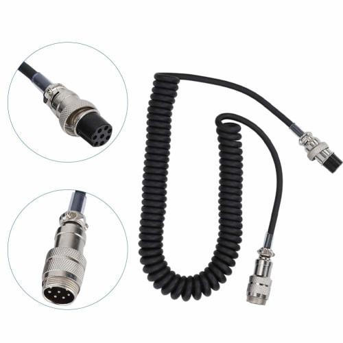 8-pin Coiled Microphone Cable, 8-Core, Convenient 8-Pin Coiled Extension Microphone Cord, Male To Female Cable
