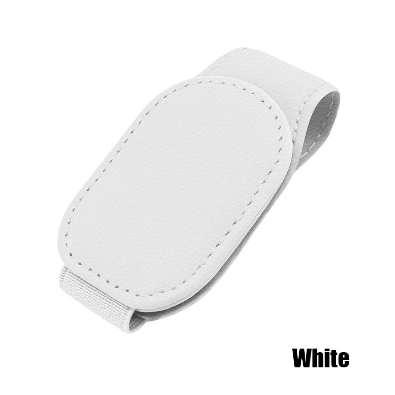 Car Glasses Clip Sun Visor Multifunctional Storage Ticket Business Card Holder Leather Glasses Case Clip Car Accessories