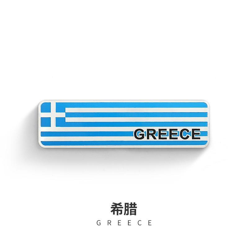 Car Styling 3D Aluminum UK Germany USA Russia France Sweden Malaysia Indonesia National Flag Emblem Badge Motorcycle Car Sticker