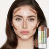 Multi-Functional Contouring Stick Matte Concealer Foundation Bronzer Stick Nose Shadow Stick Face Definition Solid Contouring Cream Make-up Stick