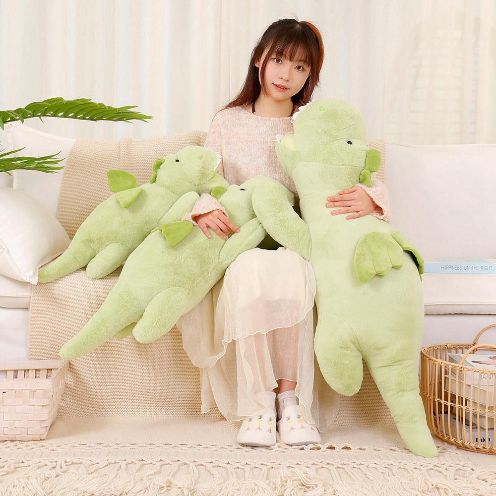 Cartoon Giant Lying Long Dragon Plush Pillow Toy Cute Stuffed Animals Dragon Plushies Cushion Anime Soft Kids Toys for HomeDecor