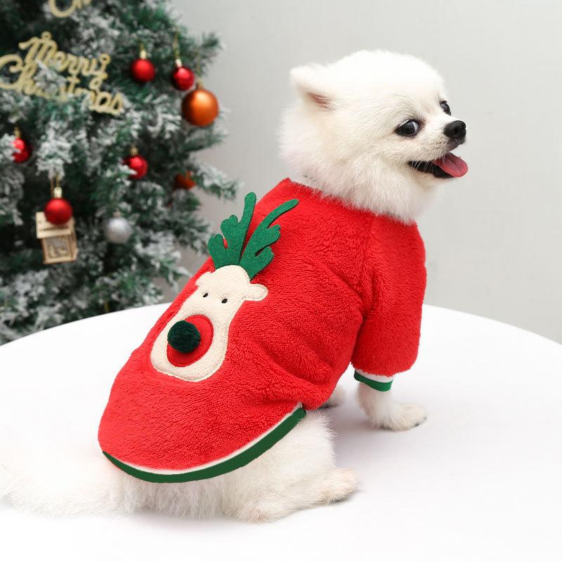 Christmas Dog Clothes Pet Clothing For Small Medium Dogs New Year Puppy Vest Shirt Christmas Chihuahua Poodle Dog Outfit Winter
