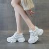 6616-2 Mesh Inner Height Increase Dad Shoes Women's Spring and Summer New Versatile Korean Version Platform Dad Shoes Student Break