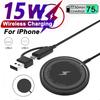 15W Magnetic Wireless Charger Fast Charging Stand For iPhone 16 15 14 13 Pro Max Airpods For Magsafe Phone Chargers Dock Station