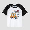 Kids' Printed T-Shirt with Drop Shoulder, Cotton Fabric, Boy's Casual Fashion Short Sleeve Top for Summer