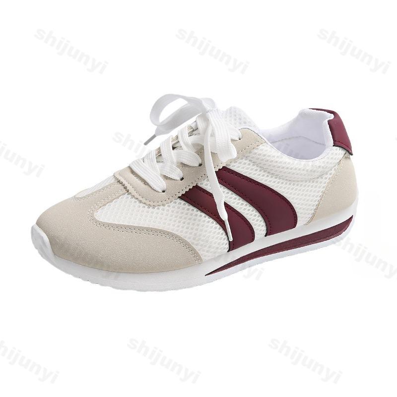 Fashion Fashion Trend Low Top Casual Thick Soled Shoes for Women 2025 Spring New Mesh Breathable Versatile Comfortable Lace Up Sneakers