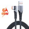 Laptop Data Line USB C Charger Cable Fast Charging Right Angle PD 66W USB C To USB Type C Cable
