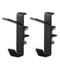 Yamazaki Jitsugyo 5622 Крючок для сушки одежды в помещении, набор из 2 шт., черный, прибл.. Ш1.5XГ5.5XН7 (за штуку) см, башня навешивается на перемычку, фиксируется винтами,