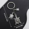 Creative and Exquisite Turtle Zinc Alloy Keychain Pendant Simulation Ancient Silver Electroplating Personalized Animal Key Car Pendant