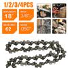 1/2/3/4pcs 18 Inch Garden Tool Accessories Chainsaw Chain 3/8" Lp Pitch 0.050"Gauge 62 DRIVE LINKS Electric Saw Drive Chain