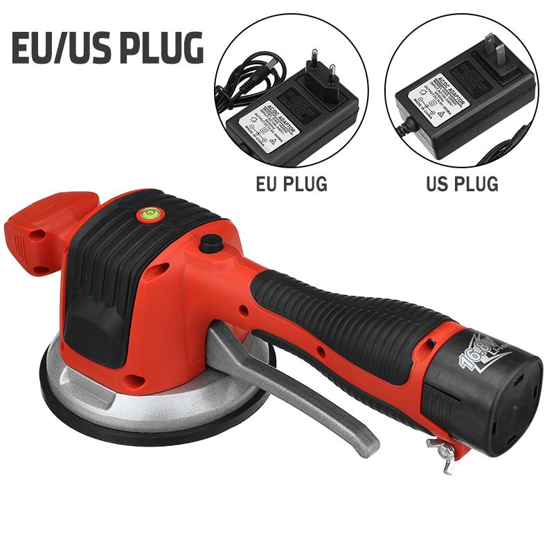 120mm Tiles Vibrator Suction Cup Adjustable Automatic Floor Vibrator Leveling Tool 110V/220V Tiling Tile Machine With 2 Battery