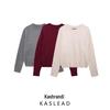 2024 Autumn Women's European & American Style Long Sleeve Round Neck Soft Knitwear