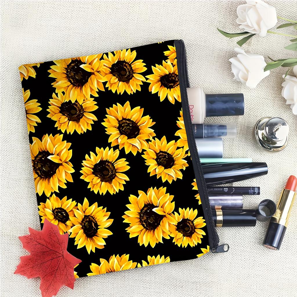 Spring Flowers, Waterproof, Makeup Bag, Coin Purse, Stationery Bag, Toiletries Bag, Portable, Zipper Storage Bag