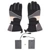 2Pcs Heated Gloves Waterproof Warm Breathable Electric Heating Gloves with Reflective Stripe for