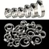 100Pcs Hose Clamps 1/3-1-1/8 In (8-29mm) Adjustable Range Stainless Steel Worm Gear Hose Clamps Assortment Kit for Fuel Line, Plumbing, Automotive,