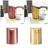 Mini Countertop Stainless Steel Trash Can Set with Swing Lid 1.5L Capacity for Home Or Office Use