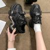 Fashion Brand 2024 Breathable Mesh Sneakers Sport Shoes Woman Wedge Casual Chunky Shoes High Platform Shoes 7CM