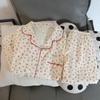 Новые осенние пижамные комплекты с вишней для женщин, наряды из искусственного хлопка для женщин, мягкий кардиган с лацканами, комплект из 2 предметов, милая женская пижама
