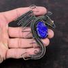Lapis Lazuli Pendant Copper Wire Wrapped Pendant Handmade Pendant Gemstone Copper Jewelry Dragon Pendant Gift For Him Wire Wrapping Jewelry