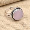 Pink Chalcedony Gemstone Handmade 925 Solid Sterling Silver Jewelry Ring For Women