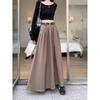 2024 New High-Waist Slim A-Line Umbrella Skirt for Women - Korean Autumn Style