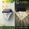 Solar Fence Lights Outdoor Garden Diamond Solar LED Wall Light IP65 Waterproof Garden Step Light for Terraces Railings