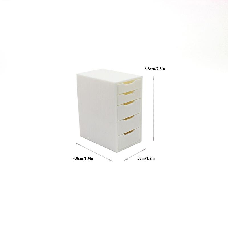 Dollhouse Mini Furniture Drawer Style Five Drawer Cabinet Bedside Table Cabinet Shelf Cupboard Model Dollhouse Furniture Toys
