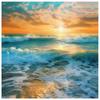 5d DIY Diamond Painting Cross Stitch Sea Waves Sunrise Scenery Diamond Embroidery Mosaic Full Round Drill Home Decor Arts