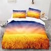 Gold Wheat Field Duvet Cover Natural Scenery Print Bedding Set Microfiber Twin Queen King Comforter Cover For Kids Adults Decor