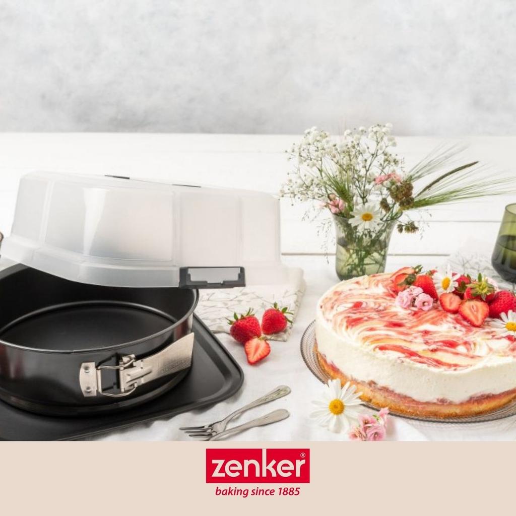23 Cm Round Springform Pan with Transport Lid Zenker Bake Click and Go Ref. 7906