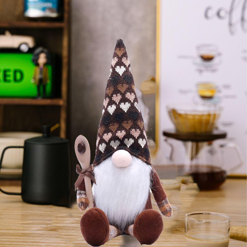 Funny Faceless Doll Creative Miniature Figurine Sculpture Crafts Coffee Rudolf Doll Home