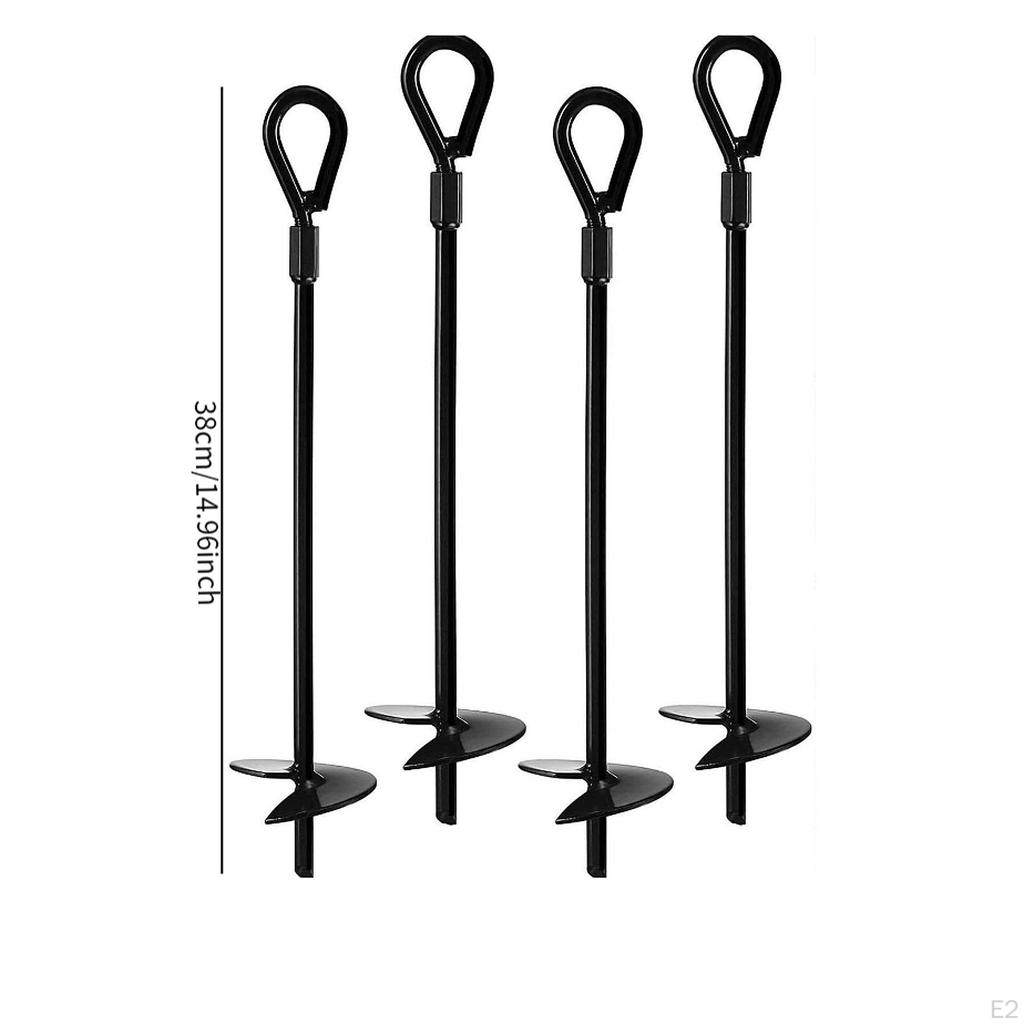 4Pcs Ground Anchors Tent Stakes Heavy Duty Accessories Camping Anchor Pegs for
