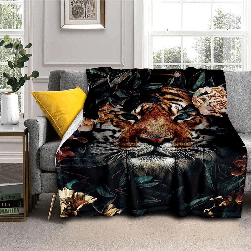 Большой чехол для дивана-кровати с 3D принтом тигра, мягкое и волосатое одеяло, плед, мягкие теплые фланелевые одеяла, подарок для фанатов