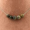 Stones and Minerals. 5-pearl Sapphire Necklace from Mogok, Burma, Myanmar. 2A Quality 8mm Necklace Women, Men. Custom Size