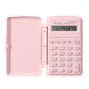 Mini Calculator Flip Cover 8 Digits Big Buttons Large LCD Display Battery Operated Portable Student Finance Desktop Calculator Office Supplies